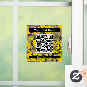 Yellow and Green Camo, Camouflage, Military, Army Window Cling