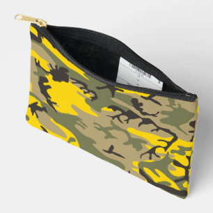 Yellow and Green Camouflage, Military, Army Accessory Pouch