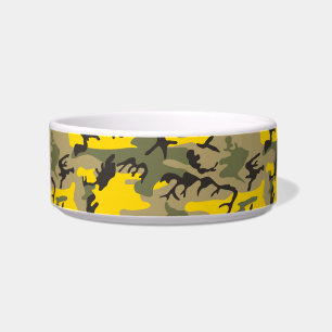 Yellow and Green Camouflage, Military, Army Bowl