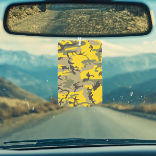 Yellow and Green Camouflage, Military, Army Car Air Freshener