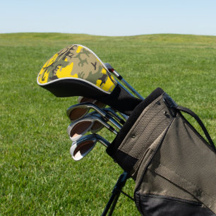 Yellow and Green Camouflage, Military, Army Golf Head Cover