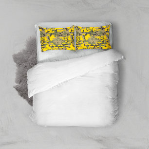 Yellow and Green Camouflage, Military, Army Pillowcase