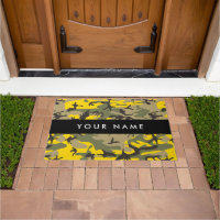 Yellow and Green Camouflage Your name Personalise