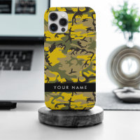 Yellow and Green Camouflage Your name Personalise