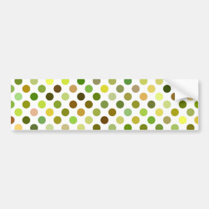 Yellow and Green Dots Bumper Sticker