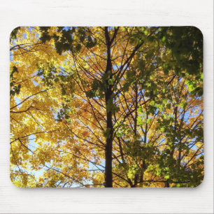 Yellow and Green Fall Foliage Mouse Mat