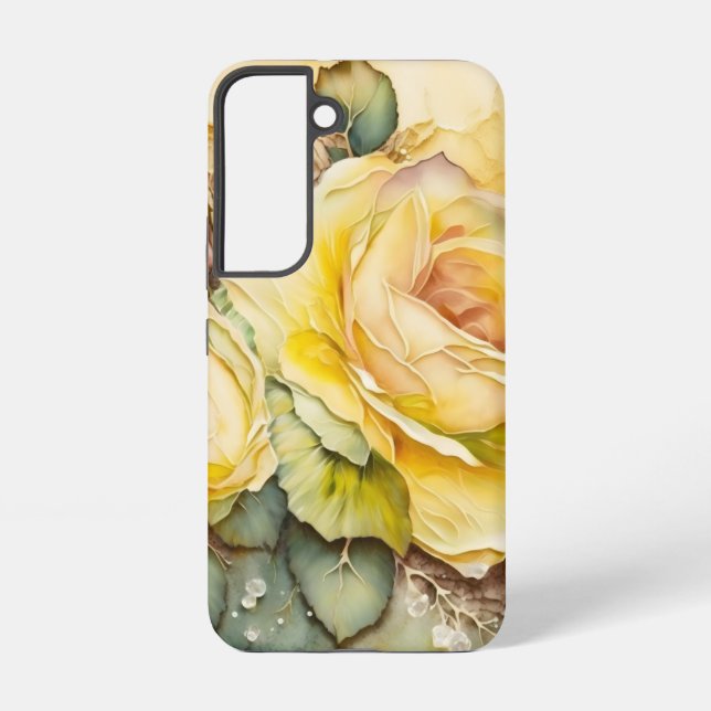 Yellow and Green Giant Roses  Samsung Galaxy S22 Case (Back)