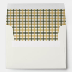 Yellow and Green Gingham Envelope