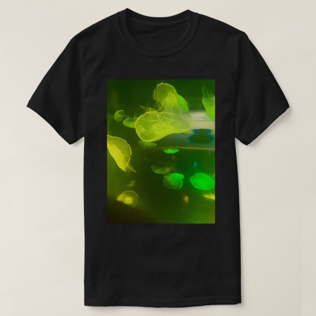Yellow and Green Jellyfish at Tennessee Aquarium T-Shirt (Design Front)