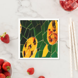 Yellow and Green Mosaic Napkin