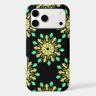Yellow and green neon flower