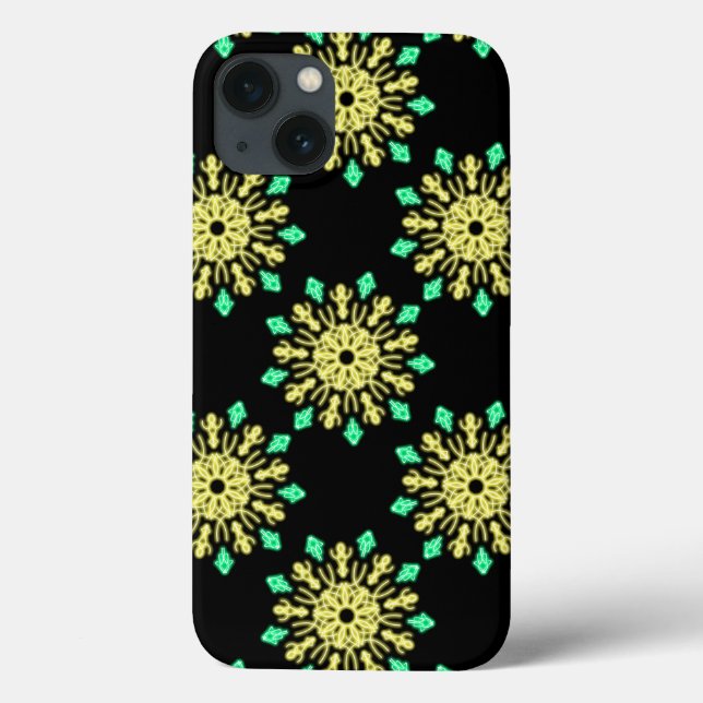 Yellow and green neon flower Case-Mate iPhone case (Back)