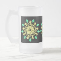 Yellow and green neon flower