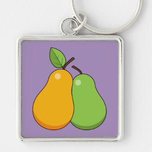 Yellow and Green Pears Key Ring