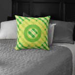 Yellow And Green Plaid Floral Spring Throw Pillow<br><div class="desc">Whimsical springtime yellow and green plaid flower throw pillow. For more plaid spring decor visit the rest of this shop.</div>