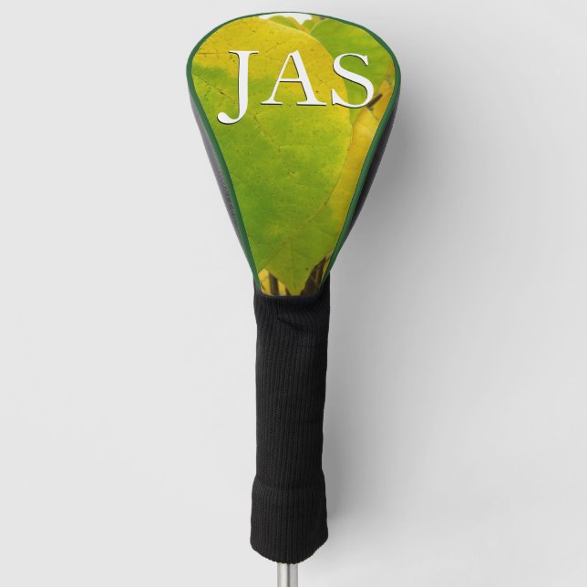 Yellow and Green Redbud Leaves Golf Head Cover (Front)
