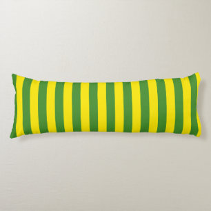 Yellow and Green Stripes Body Cushion