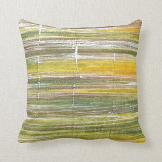 Yellow and green stripes cushion