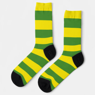 Yellow and Green Stripes Socks