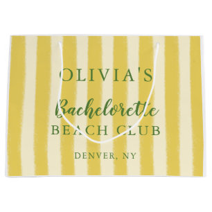 Yellow and Green Summer Bachelorette Large Gift Bag