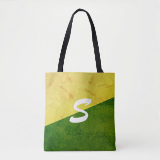 Yellow and green  tote bag