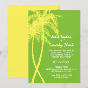 Yellow and Green Wedding Invitations