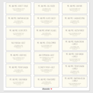 Yellow and Grey Baby Shower Guest Address Labels