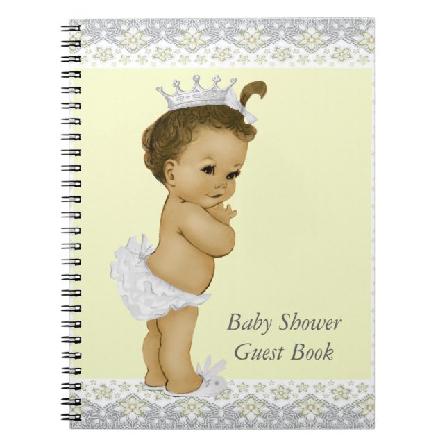 Yellow and Grey Baby Shower Guest Book (Front)
