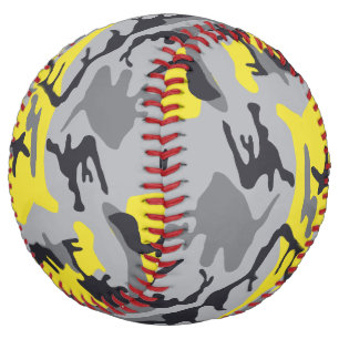Yellow and Grey Camouflage, Military, Army Softball