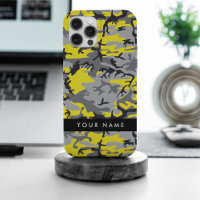 Yellow and Grey Camouflage Your name Personalise