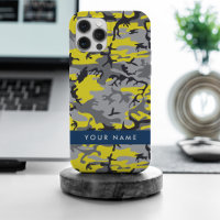 Yellow and Grey Camouflage Your name Personalise