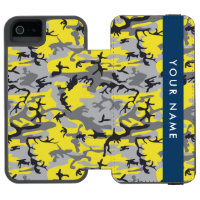 Yellow and Grey Camouflage Your name Personalise