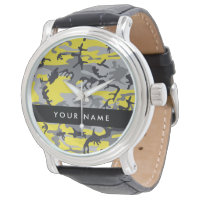 Yellow and Grey Camouflage Your name Personalise
