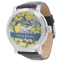 Yellow and Grey Camouflage Your name Personalise