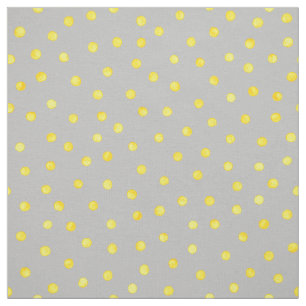 Yellow And Grey Confetti Dots Fabric