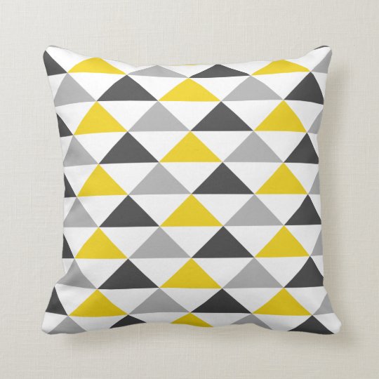 grey geometric pillow