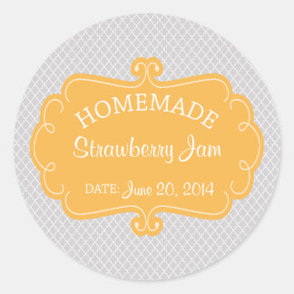 Yellow and Grey Homemade Baked Goods Label