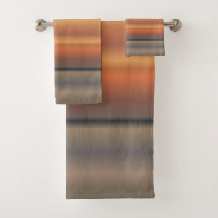 Yellow And Grey Linear Gradients Bath Towel Set