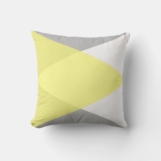 Yellow and Grey Lovers Cushion (Front)