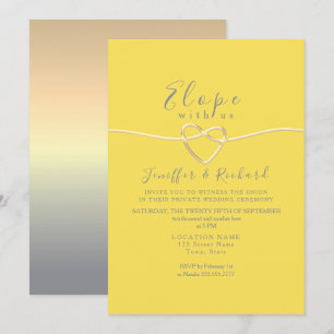 Yellow and Grey Micro Wedding Invitation