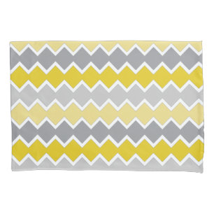 Yellow and Grey Pattern  Pillowcase