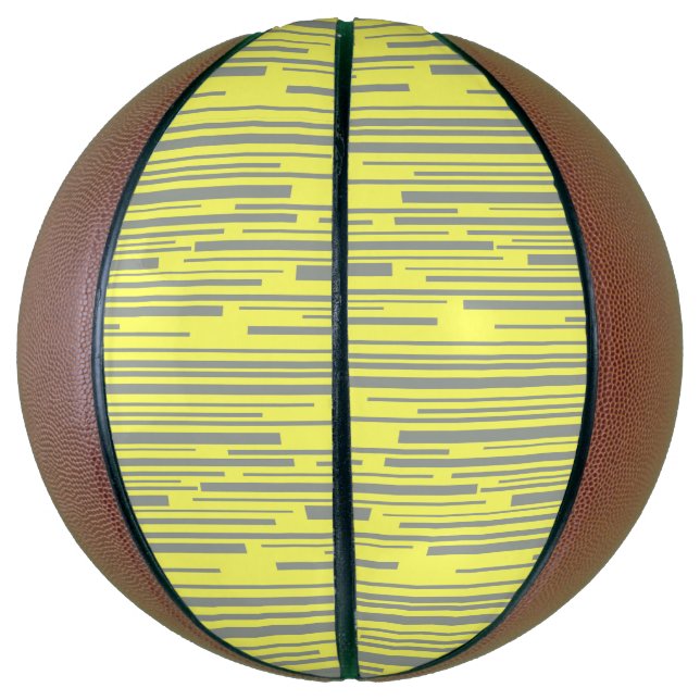 Yellow and grey stripes basketball (Vertical)