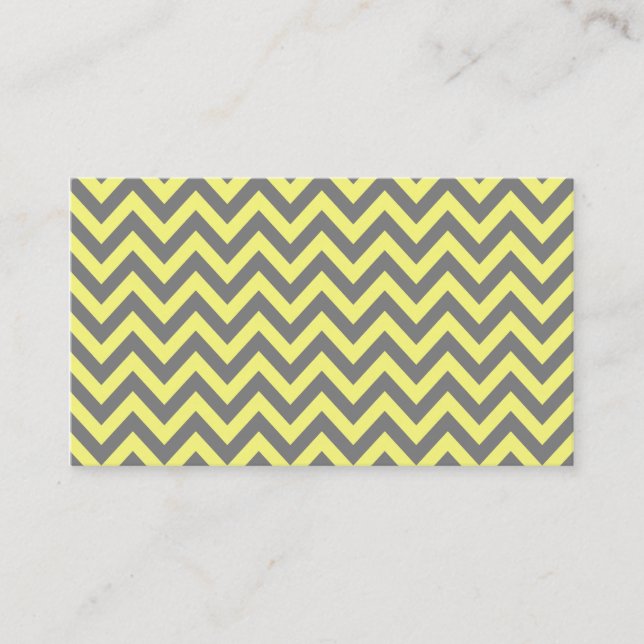 Yellow and Grey Zigzag Business Card (Front)