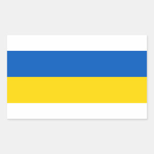 Yellow and light blue - SHOW YOUR SUPPORT  Rectangular Sticker