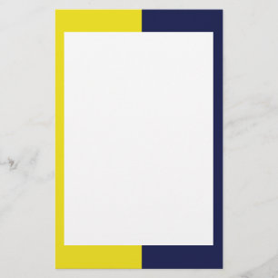 Yellow and Navy Stationery