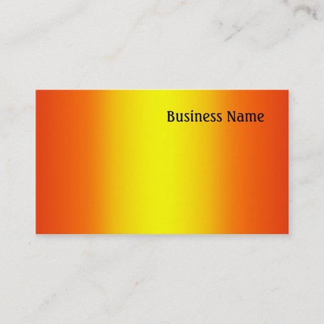 Yellow and orange business card (Front)