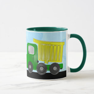 Yellow and Orange Dump Trucks Mug