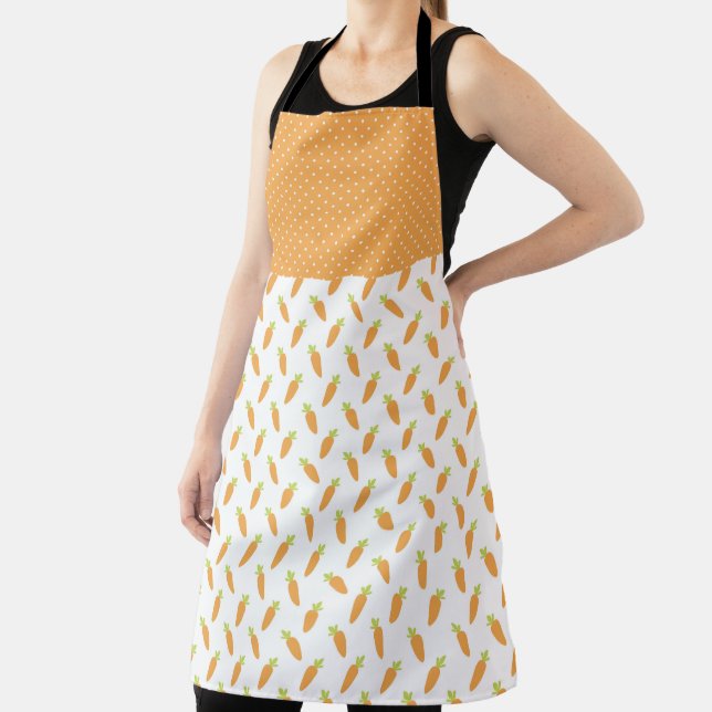 YELLOW AND ORANGE EASTER CARROTS APRON (Insitu)