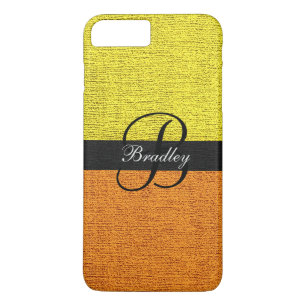 Yellow and Orange Elegant Monogram iPhone 8 Plus/7 Plus Case