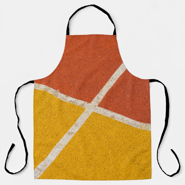 Yellow and orange flooring apron (Front)